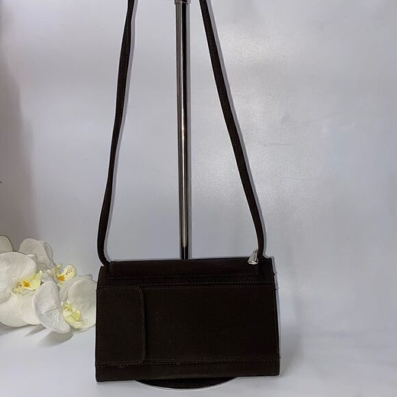 Nine West Nylon Organizer Crossbody Brown Small - Picture 2 of 8